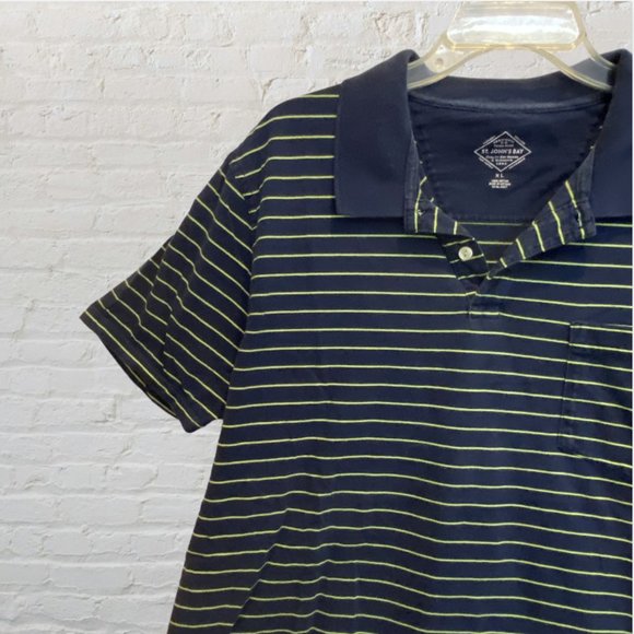 ST. JOHN'S BAY -- Polo Shirt, Large Man, Short Sleeved, Pullover, Blue - Picture 6 of 10